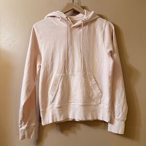 Athleta Sundown Hoodie Sweatshirt Women Size Medium Pink Pullover Athleisure